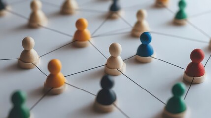 Fototapeta premium Connecting People Through Network Collaboration