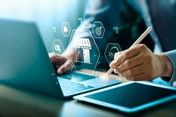 Ecommerce enables buying and selling goods and services conveniently online through websites or platforms, available 24/7. Business and trading around the world, online shopping