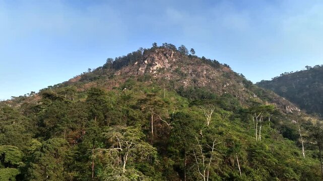 Aerial drone view at Zomba Plateau, Malawi.
