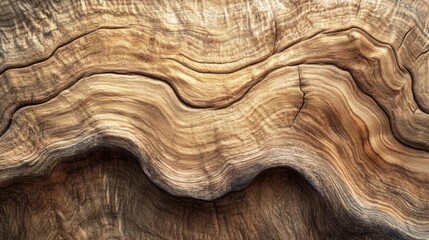 Naklejka premium Wavy Grain Pattern of a Wooden Surface