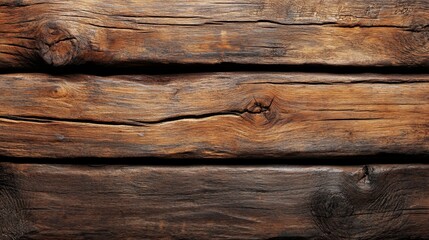 Naklejka premium Close-up of three horizontal weathered wooden planks