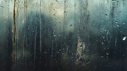 Abstract Water Droplets on Dusty Glass
