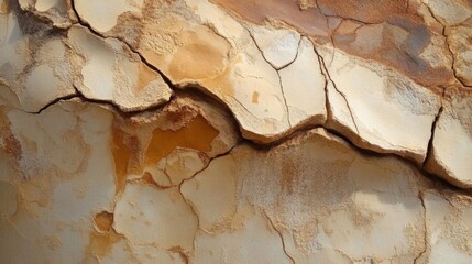 Naklejka premium Close-up of Cracked and Weathered Tree Bark