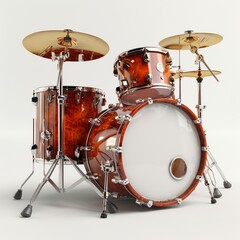 Realistic 3D Drum Set Full Body Display