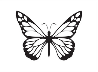 Butterfly, insect, bug icon vector isolated white