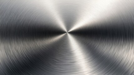 Circular Brushed Metal Texture with a Central Gleam