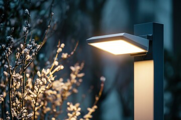A floodlight with an integrated camera, combining bright lighting and video surveillance for maximum security in both residential and commercial settings
