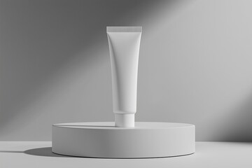 tube product mock up podium by generative ai