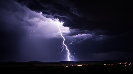 Lightning Strike During a Storm