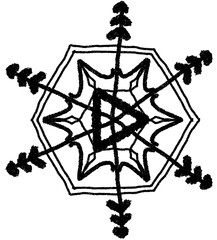 Christmas Snowflakes in Winter