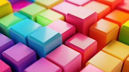 Obraz premium Colorful Abstract 3D Cubes Background