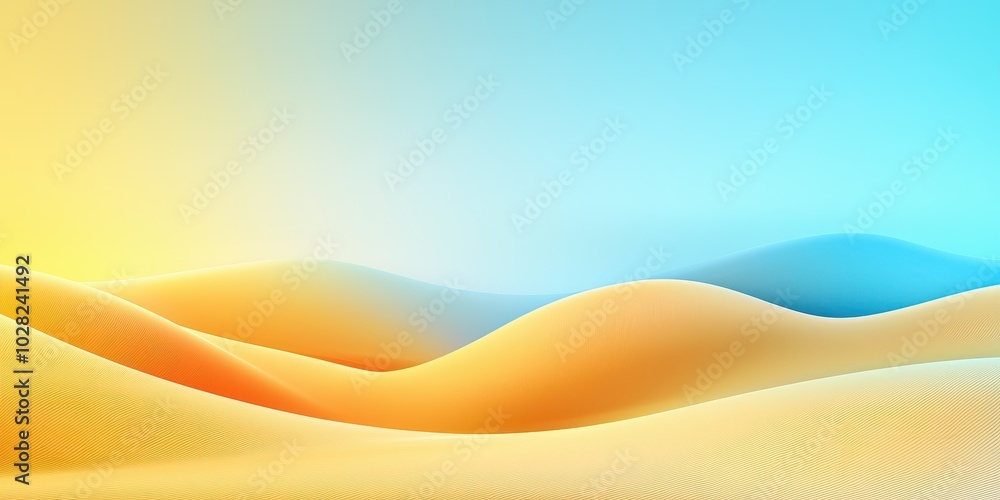 Aufkleber a smooth yellow and blue background blending with soft gradients for a calming effect.
