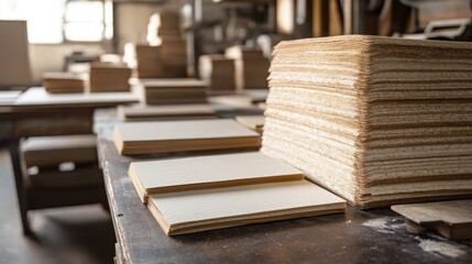 A luxury paper production facility, creating high-end stationery with exquisite texture and finish, perfect for premium writing materials and personalized correspondence