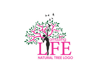 Tree Green Logo Design Monogram