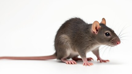Hyperrealistic rat illustration on a white background