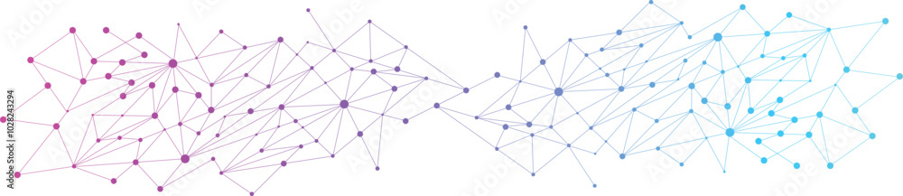Poster digital technology background with connected lines and dots for social network communication. concep