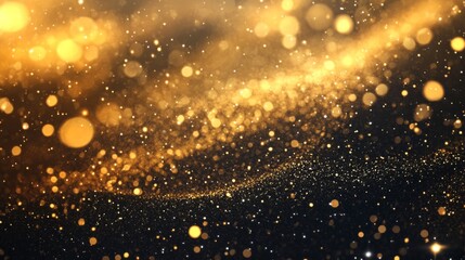 Obraz premium Abstract Golden Glitter and Bokeh Background