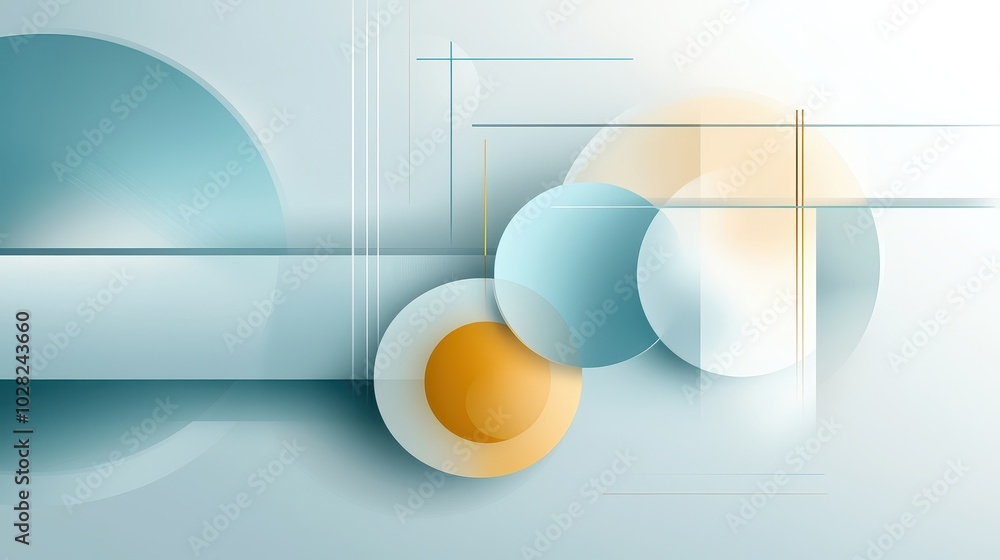 Poster abstract light blue geometric design with dynamic shapes, perfect for creating a bold and modern loo