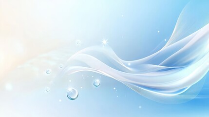 Abstract light blue gradient background with subtle patterns and shapes.