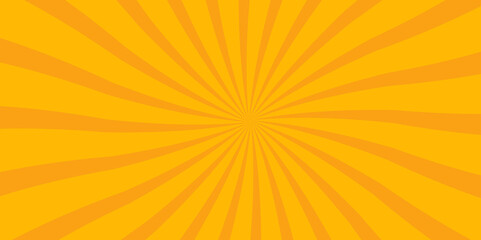 Seamless retro orange sunrise stripe sunburst texture design.