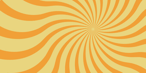 Vector orange sunburst background design. Vector abstract ray's sunburst backdrop banner wallpaper background. 