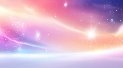 Obraz premium Beautiful galaxy wallpaper featuring soft colors and glowing stars in a stunning space scene.