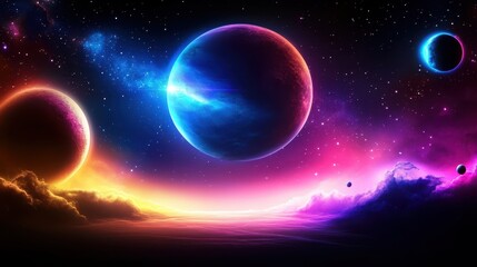 Bold galaxy wallpaper featuring intense cosmic colors and vibrant stars, creating a dramatic space scene.