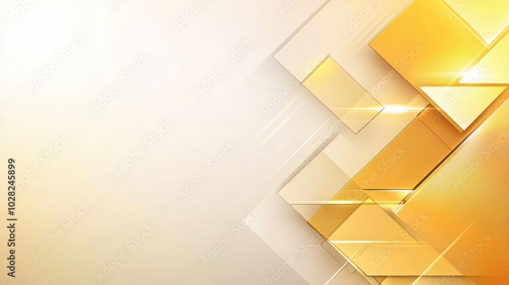 Poster clean yellow vector background with geometric shapes and smooth gradients, ideal for modern designs.