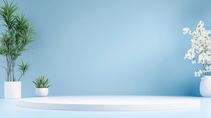 Clean, solid light blue color background with a smooth finish, providing a versatile backdrop for minimalist designs.