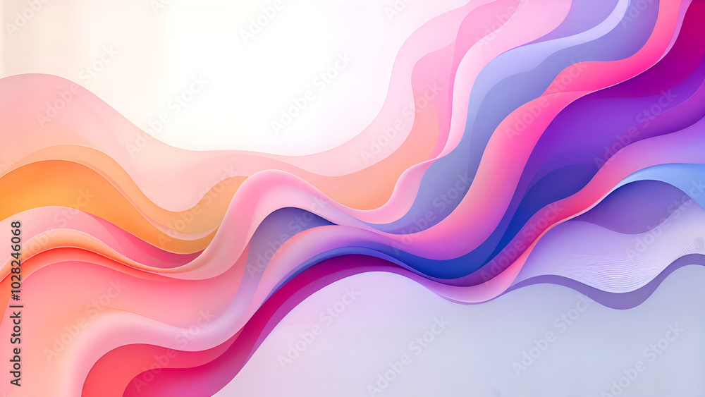 Poster abstract fluid waves: a vibrant, dynamic abstract background with flowing, multi-colored waves creat