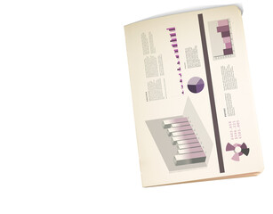 Obraz premium Close-up of book showing graphs