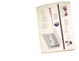 Close-up of book showing graphs