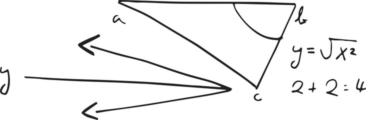 Diagram with maths formulas