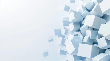Obraz premium Abstract White Cubes Background