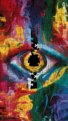 Fototapeta premium Abstract puzzle background with one piece missing