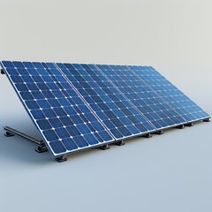 Realistic Solar Panel Model in 3D Visualization