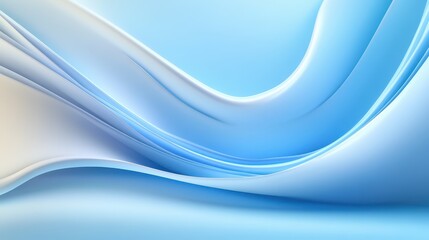 Fototapeta premium Light blue abstract background with smooth, flowing shapes, perfect for digital content.