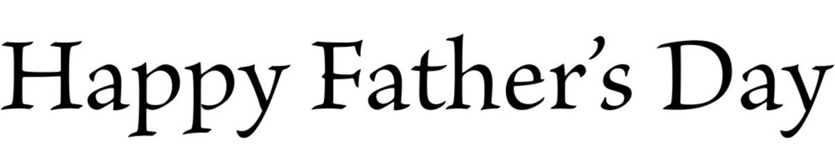 Digital png illustration of happy father day text on transparent background