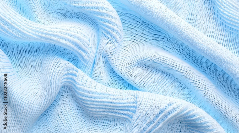 Aufkleber light blue fabric background with intricate woven patterns, creating a detailed and textured design.