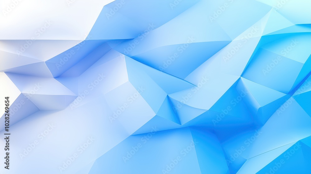 Poster light blue geometric background with sharp, clean shapes, offering a modern and dynamic design aesth