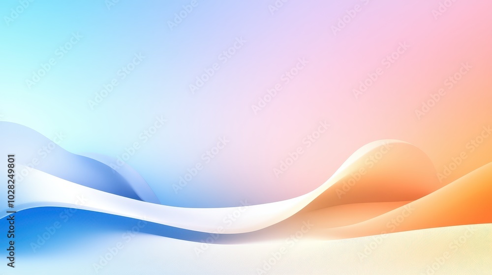 Poster light blue gradient with smooth transitions from dark to light shades, providing a dynamic and clean
