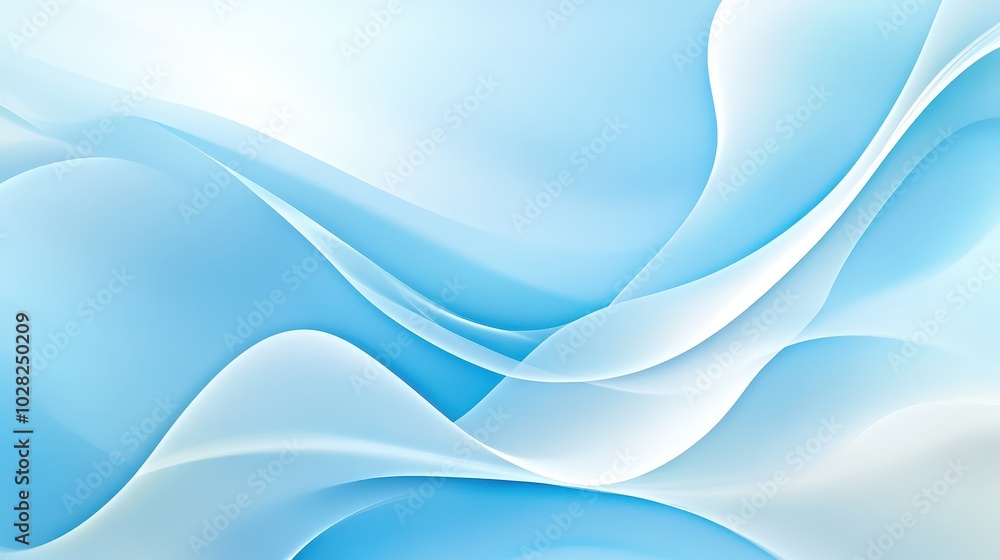 Canvas Prints light blue pattern background with soft, flowing shapes, evoking a peaceful mood.