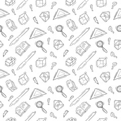school pattern, education seamless pattern, doodle school seamless pattern, hand drawn education pattern background, doodle school bckground