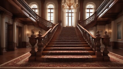 Obraz premium wooden staircase