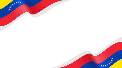 wavy venezuela flag vector background with copy space for text. venezuela national day