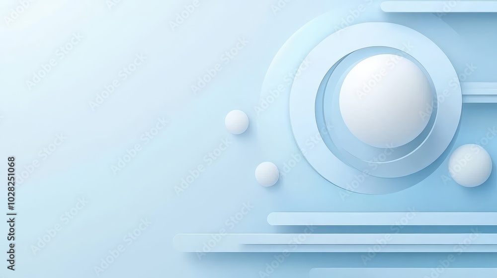 Poster minimalist light blue background design with soft gradient effects and clean layout, perfect for web