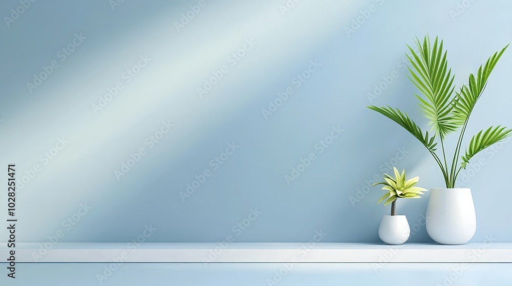 Poster muted light blue background with a smooth, even tone, perfect for creating a soft and minimalist aes