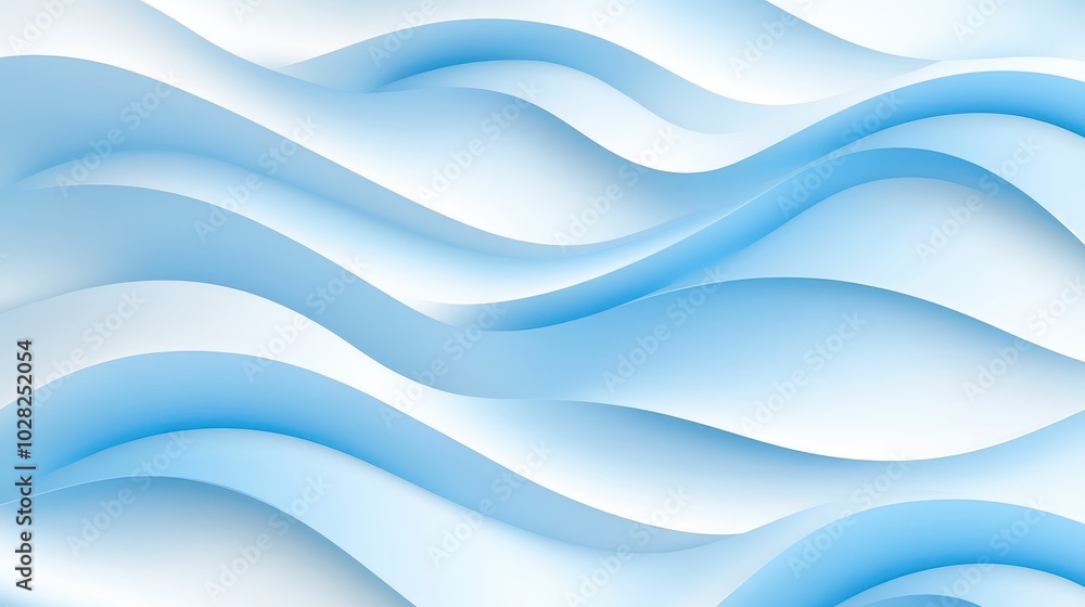 Poster seamless light blue pattern background with wavy lines, perfect for modern design projects.