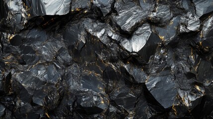 Black and Gold Rough Rock Texture