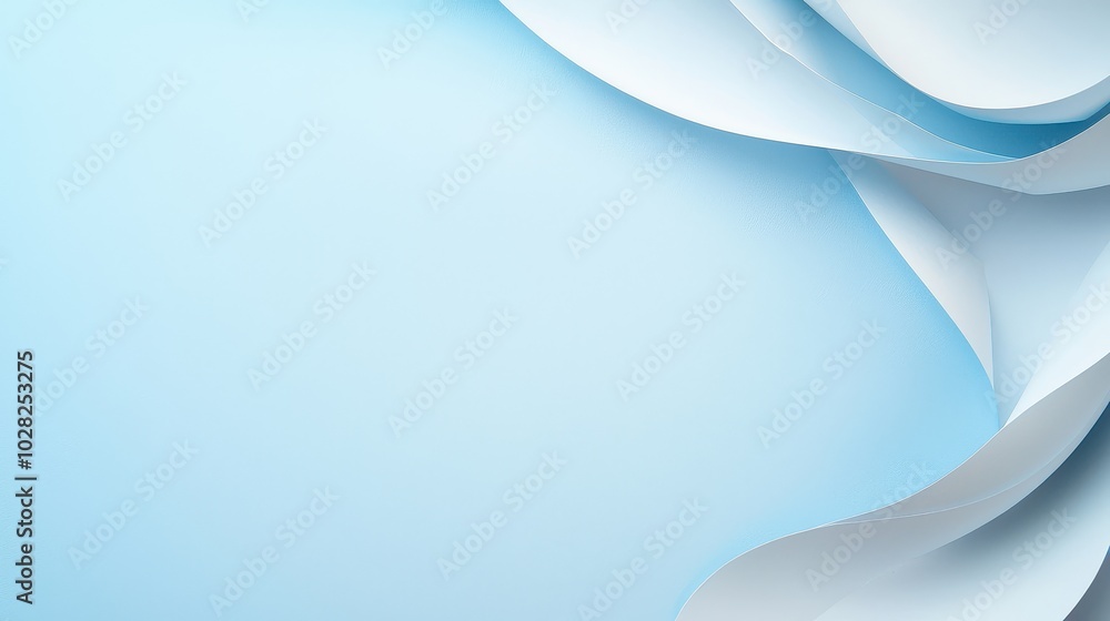 Poster soft light blue paper background with fine, natural texture, creating a simple yet elegant design fo